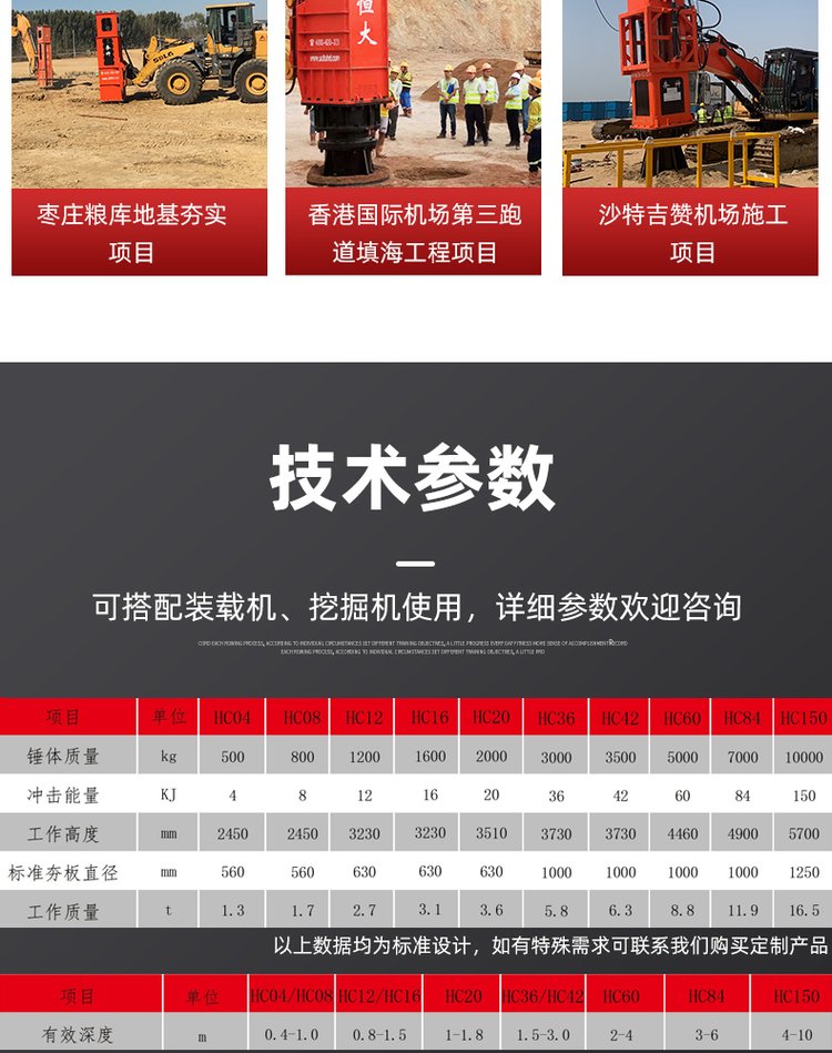 150kj高速液压夯实机