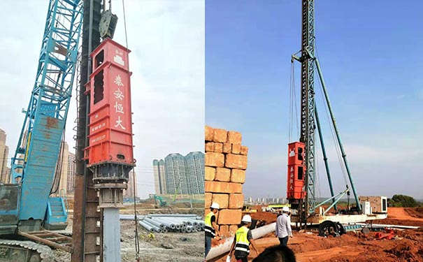 打拔钢板桩、振动打桩机、振动锤液压打桩锤