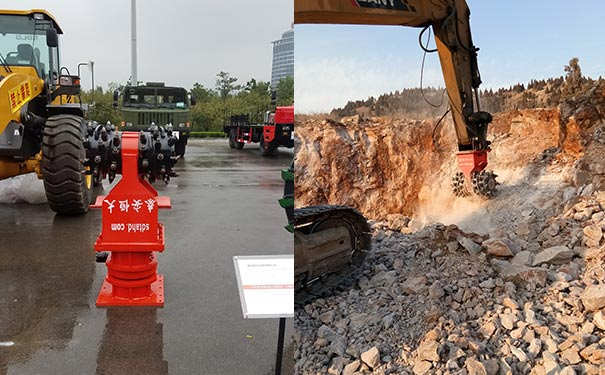 60挖掘机铣挖机 小挖机用铣挖头 你见过没有